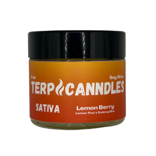 Lemon Berry 2oz Terpene Candle / Sativa