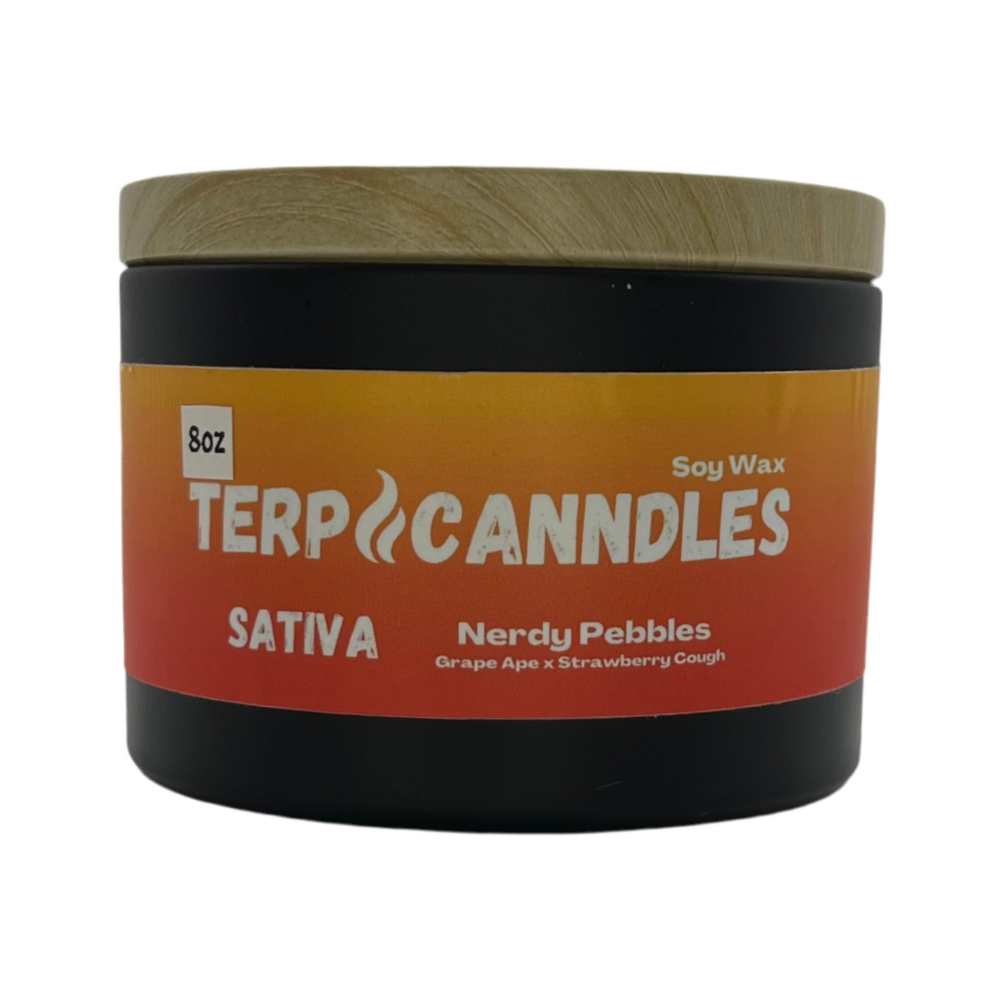 Nerdy Pebbles 8oz Terpene Candle / Sativa