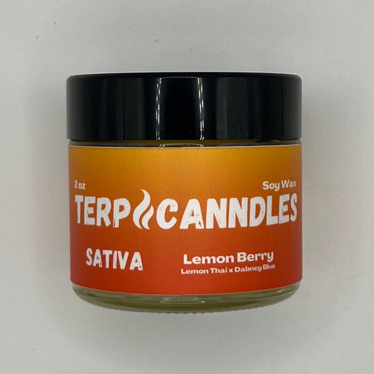 Lemon Berry 2oz Terpene Candle / Sativa